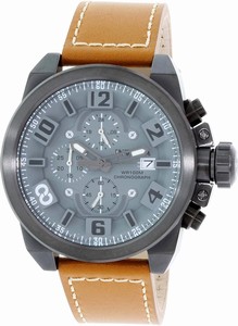 Invicta Grey Dial Leather Watch #18993 (Men Watch)