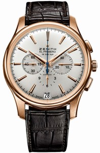 Zenith Captain Chronograph Automatic 18k Rose Gold Case Dark Brown Leather Watch# 18.2110.400/01.C498 (Men Watch)