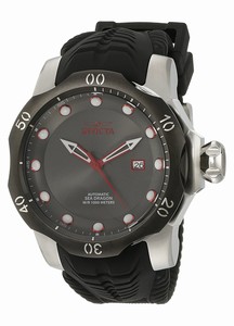 Invicta Venom Automatic Date Black Silicone Watch # 19311 (Men Watch)