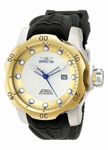 Invicta Venom Automatic Date Black Silicone Watch # 19312 (Men Watch)