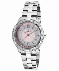 Invicta Mother-of-pearl Dial Stainless Steel Watch #19355 (Women Watch)