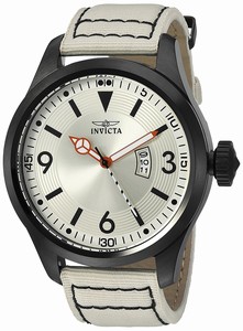 Invicta Aviator Quartz Analog Date Grey Nylon Watch # 19419 (Men Watch)