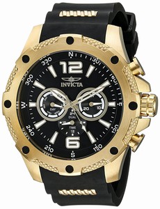 Invicta I Force Quartz Multifunction Dial Black Polyurethane Watch # 19658 (Men Watch)