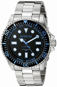 Invicta Black Dial Stainless Steel Band Watch #20122 (Men Watch)