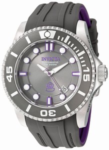 Invicta Pro Diver Automatic Date Grey Silicone Watch # 20201 (Men Watch)