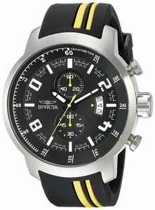 Invicta S1 Rally Black Dial Chronograph Date Black PolyurethaneWatch # 20216 (Men Watch)