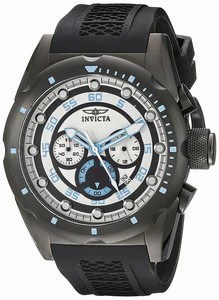 Invicta Speedway Quartz Chronograph Date Black Polyurethane Watch # 20303 (Men Watch)