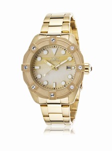 Invicta Gold Dial Stainless Steel Band Watch #20319 (Women Watch)