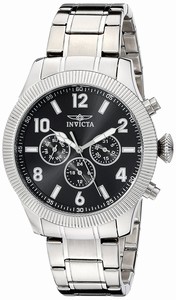 Invicta Black Dial Stainless Steel Band Watch #20326 (Men Watch)