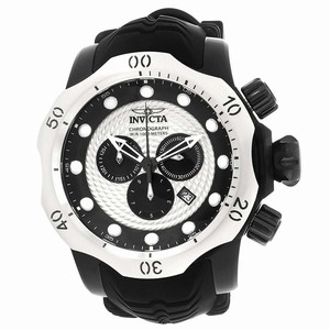Invicta Venom Quartz Chronograph Date Black Silicone Watch # 20446 (Men Watch)