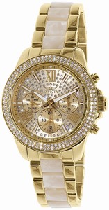 Invicta Gold Crystal-set Dial Fixed Gold-plated Set With Crystals Band Watch #20511 (Women Watch)