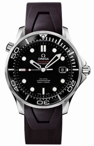 Omega Black Dial Rubber Band Watch #212.32.41.20.01.003 (Men Watch)