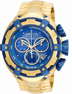 Invicta Bolt Quartz Chronograph Date Gold Tone Stainless Steel Watch# 21347 (Men Watch)