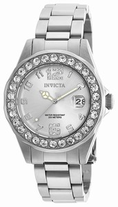 Invicta Silver Dial Stainless Steel Band Watch #21396 (Women Watch)