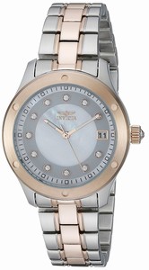 Invicta Mother Of Pearl Dial Stainless Steel Band Watch #21408 (Women Watch)