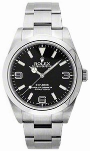 Rolex Black Dial Stainless Steel Band Watch #214270 (Men Watch)