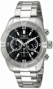 Invicta Black Dial Stainless Steel Band Watch #21466 (Men Watch)