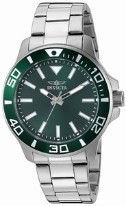 Invicta Green Dial Stainless Steel Watch #21545 (Men Watch)