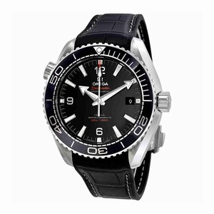 Omega Seamaster Co-Axial Master Chronometer Planet Ocean 600M Black Leather Watch # 215.33.44.21.01.001 (Men Watch)