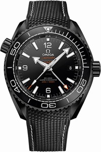 Omega Black Dial Rubber Band Watch #215.92.46.22.01.001 (Men Watch)