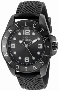 Invicta Pro Diver Quartz Analog Date Black Polyurethane Watch # 21848 (Men Watch)