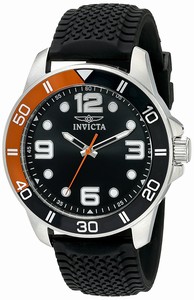 Invicta Pro Diver Quartz Analog Black Polyurethane Watch # 21853 (Men Watch)