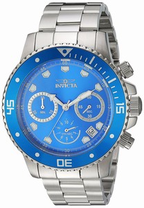 Invicta Blue Dial Stainless Steel Band Watch #21890 (Men Watch)