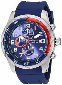 Invicta Pro Diver Quartz Chronograph Date Blue Silicone Watch # 21946 (Men Watch)
