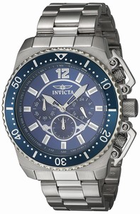 Invicta Blue Dial Stainless Steel Band Watch #21953 (Men Watch)