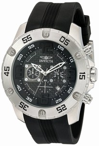 Invicta Pro Diver Black Dial Chronograph Date Black Silicone Watch # 21960 (Men Watch)