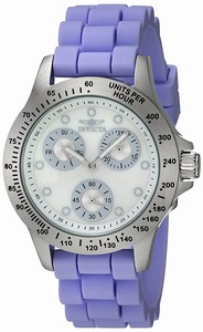 Invicta Speedway Quartz Multifunction Dial Light Purple Silicone Watch # 21969 (Women Watch)