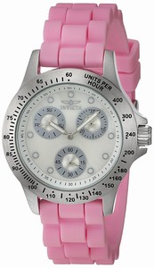 Invicta Speedway Quartz Analog Day Date Pink Silicone Watch # 21971 (Women Watch)