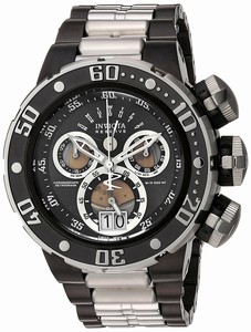 Invicta Black Dial Stainless Steel Band Watch #22173 (Men Watch)