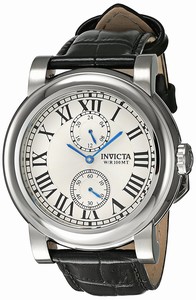 Invicta I Force Quartz Roman Numerals Dial Black Leather Watch # 22255 (Men Watch)