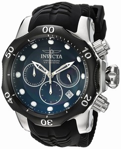 Invicta Venom Black Dial Chronograph Date Black Silicone Watch # 22357 (Men Watch)