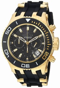 Invicta Subaqua Quartz Chronograph Day Date Black Silicone Watch # 22364 (Men Watch)