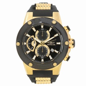 Invicta Speedway Quartz Chronograph Date Black Silicone Watch # 22401 (Men Watch)