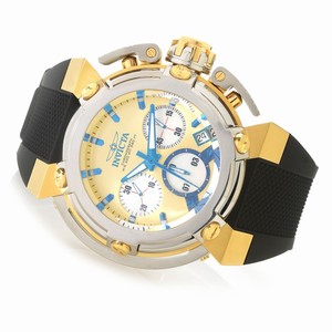 Invicta Gold Dial Silicone Rubber Band Watch #22441 (Men Watch)