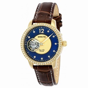 Invicta Blue Mother Of Pearl (gold Center) Automatic Watch #22621 (Women Watch)