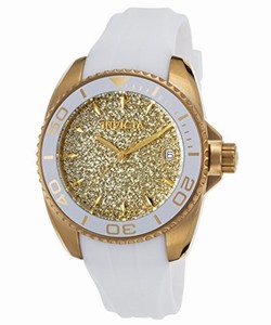 Invicta Glittery Gold Quartz Watch #22703 (Women Watch)