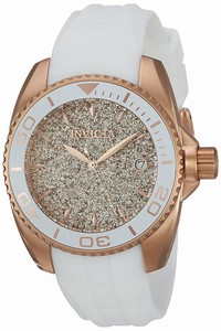 Invicta Angel Quartz Analog White Silicone Watch # 22704 (Women Watch)