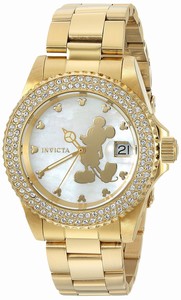 Invicta Mother Of Pearl Dial Stainless Steel Band Watch #22728 (Women Watch)