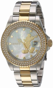 Invicta Mother Of Pearl Dial Stainless Steel Band Watch #22729 (Women Watch)
