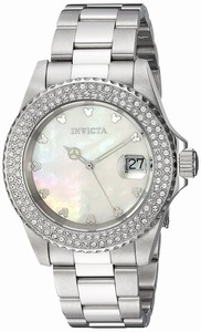 Invicta Mother Of Pearl Quartz Watch #22730 (Women Watch)