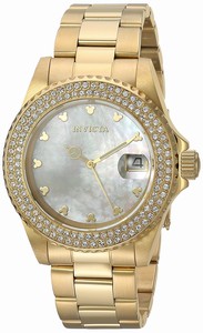 Invicta Mother Of Pearl Dial Stainless Steel Band Watch #22731 (Women Watch)
