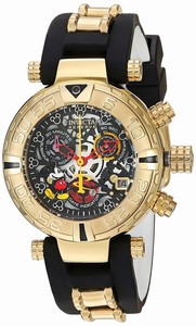 Invicta Chronograph Black Silicone Disney Limited Edition Watch # 22737 (Women Watch)