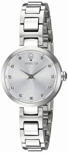 Invicta Silver Dial Stainless Steel Band Watch #22886 (Women Watch)