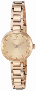 Invicta Gold Dial Stainless Steel Band Watch #22949 (Women Watch)