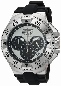 Invicta Excursion Quartz Chronograph Date Black Silicone Watch # 23038 (Men Watch)