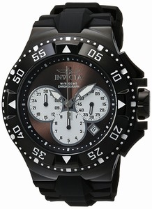 Invicta Exursion Quartz Chronograph Date Black Silicone Watch # 23041 (Men Watch)